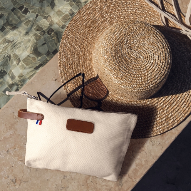 Trousse toile et cuir Made in France